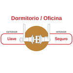 Cerradura tubular Bash de acero inoxidable y dorado para puertas de baño y oficina.