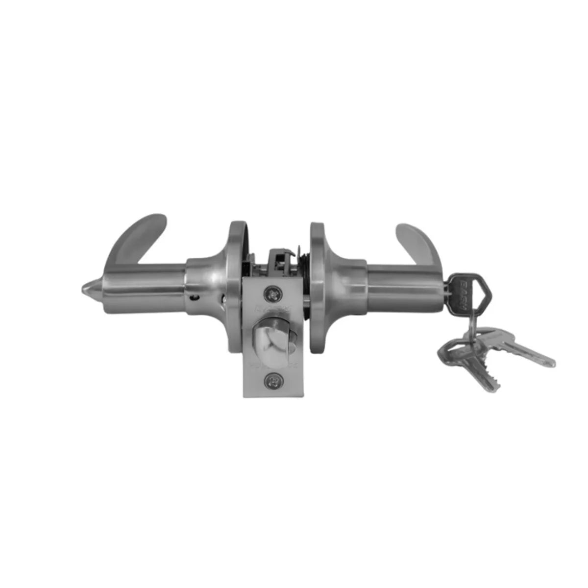 Cerradura tubular Bash de acero inoxidable y dorado para puertas de baño y oficina.