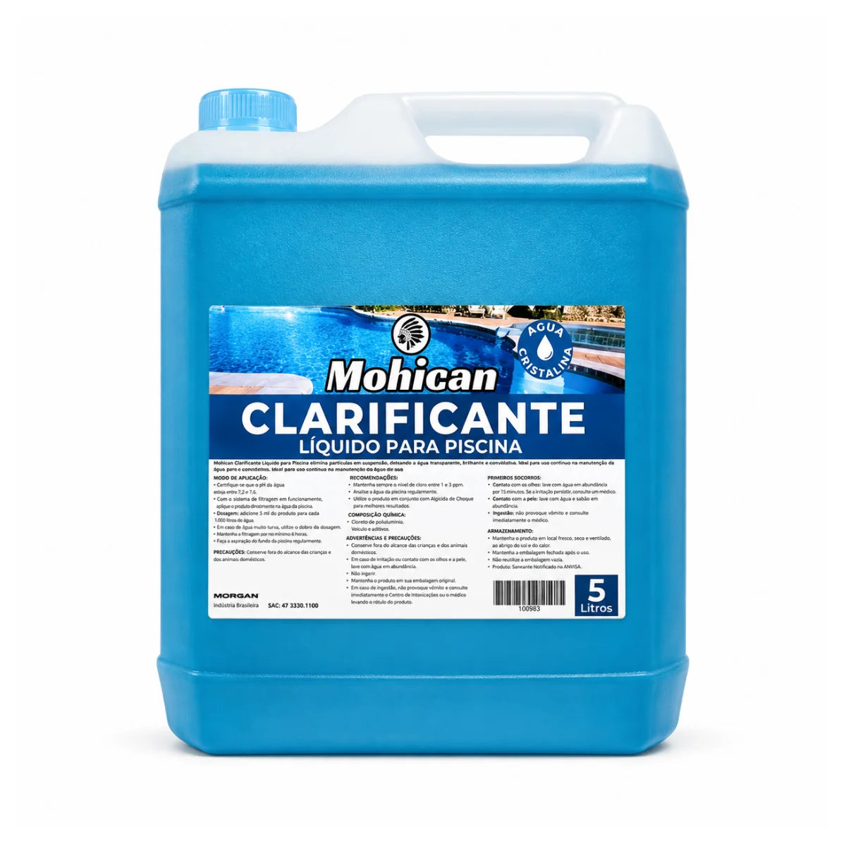 Clarificante floculante líquido para piscina Mohican bidón de 5 litros