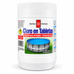 Cloro en Tabletas 20 g 1 kg Química Universal para Piscinas