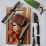 Cuchillo Cleveland Hammer Wayu de acero inoxidable martillado