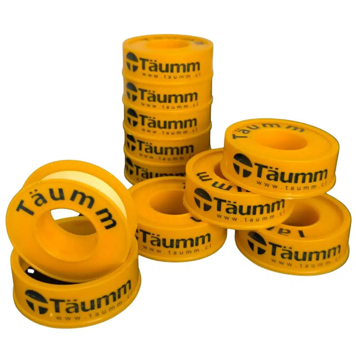 Teflón para gas amarillo Täumm 1/2" - Sellado seguro para conexiones de gas.