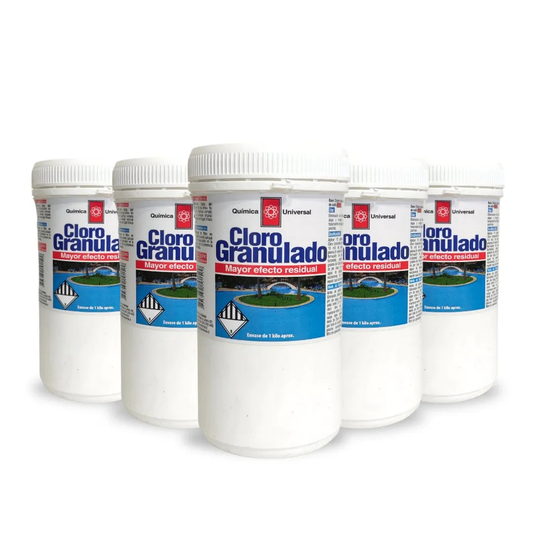 Kit Piscina Cloro Granulado 5 Kg Química Universal - Desinfección Potente