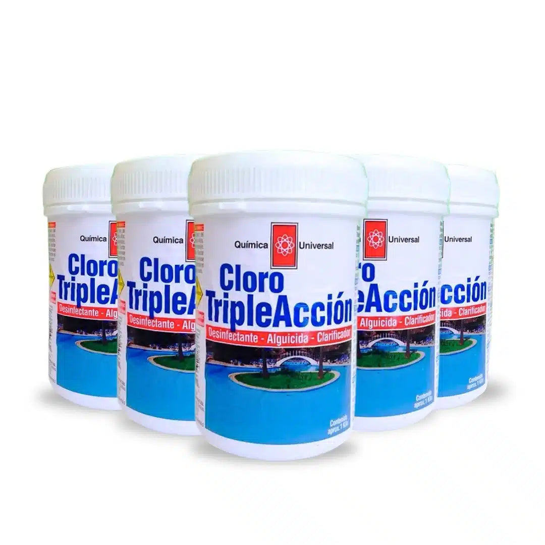 Kit Piscina Cloro Triple Acción 5 Kg Química Universal - Desinfección Total