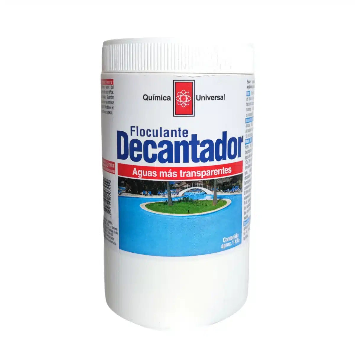 Floculante Decantador Química Universal para purificar el agua de piscina.