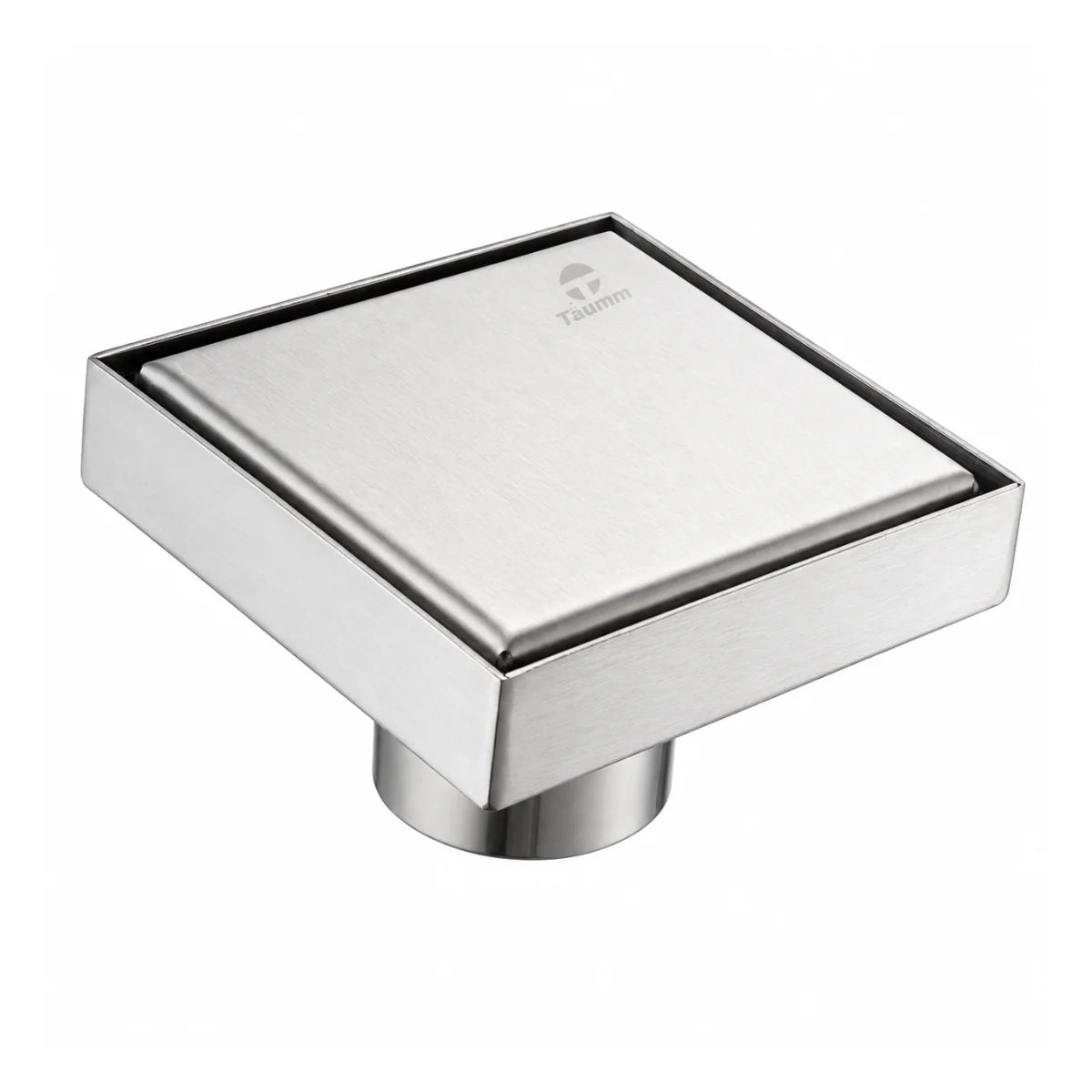 Desagüe al piso invisible TAUMM de 10 x 10 cm en acero inoxidable