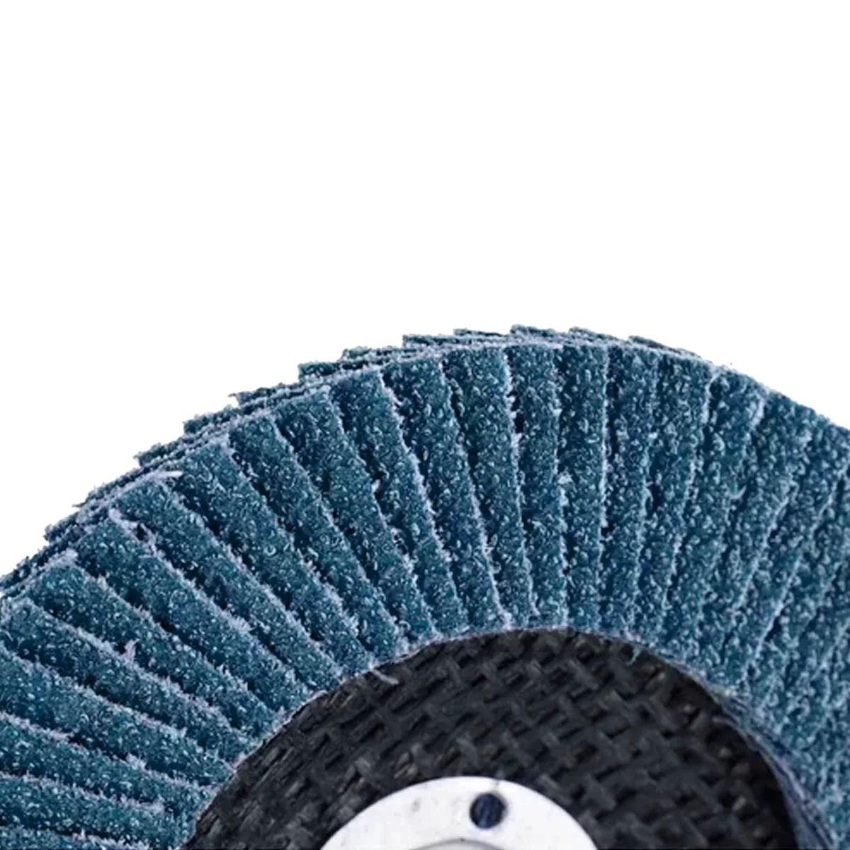 Disco lija flap traslapado marca Flovi grano 80, lija de circonita azul para desbaste de acero y hierro, diámetro 115mm.