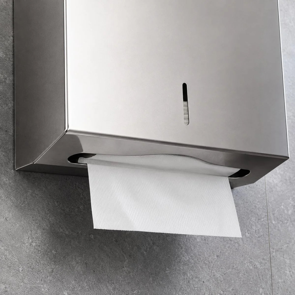 Dispensador de toallas de papel interfoliadas TAUMM de acero inoxidable
