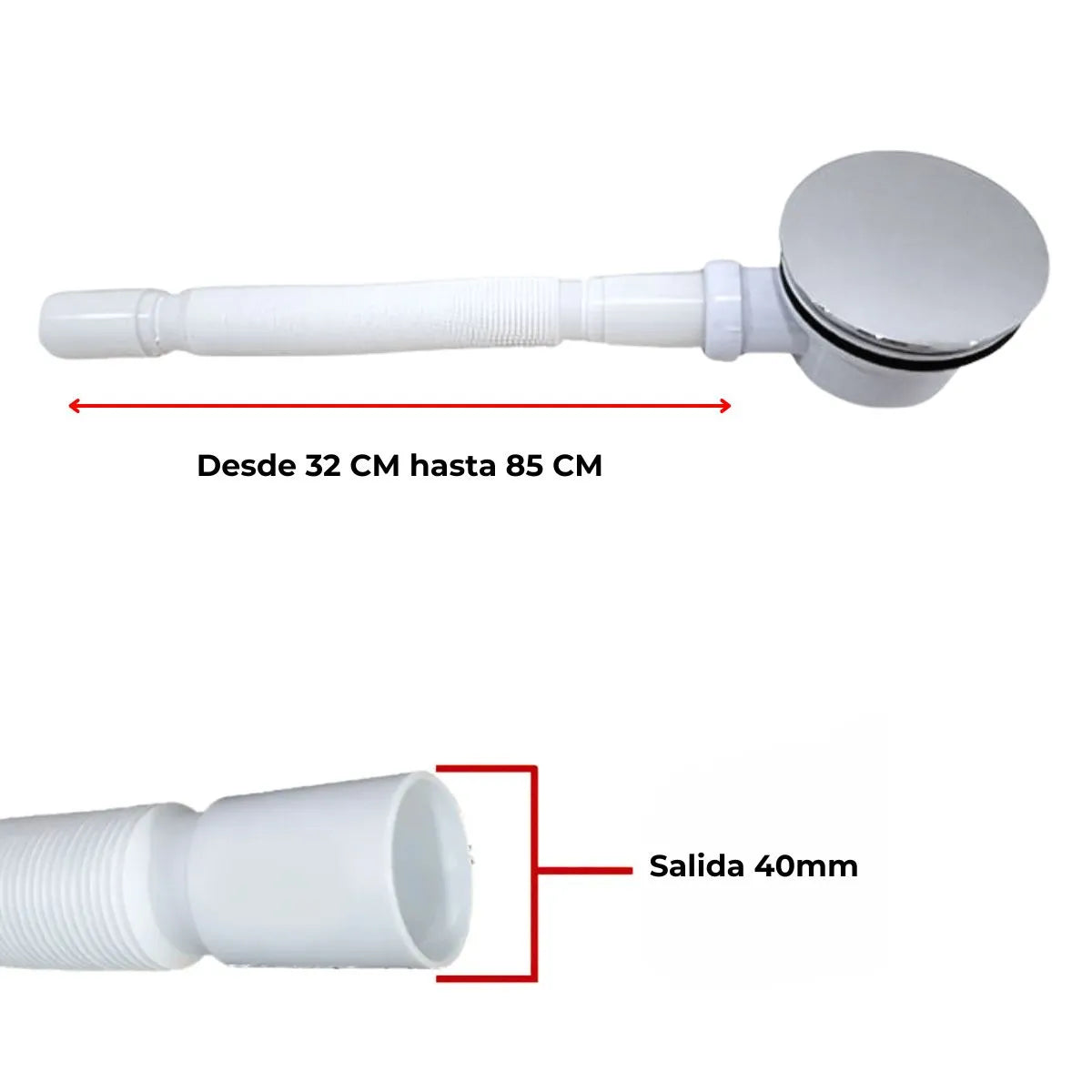 Desagüe receptáculo de 120 mm Täumm para un drenaje eficiente en shower door.