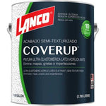 Esmalte texturizado Lanco Cover Up blanco mate, pintura de alto cuerpo para cubrir grietas e imperfecciones en muros, ideal para acabados uniformes y duraderos.