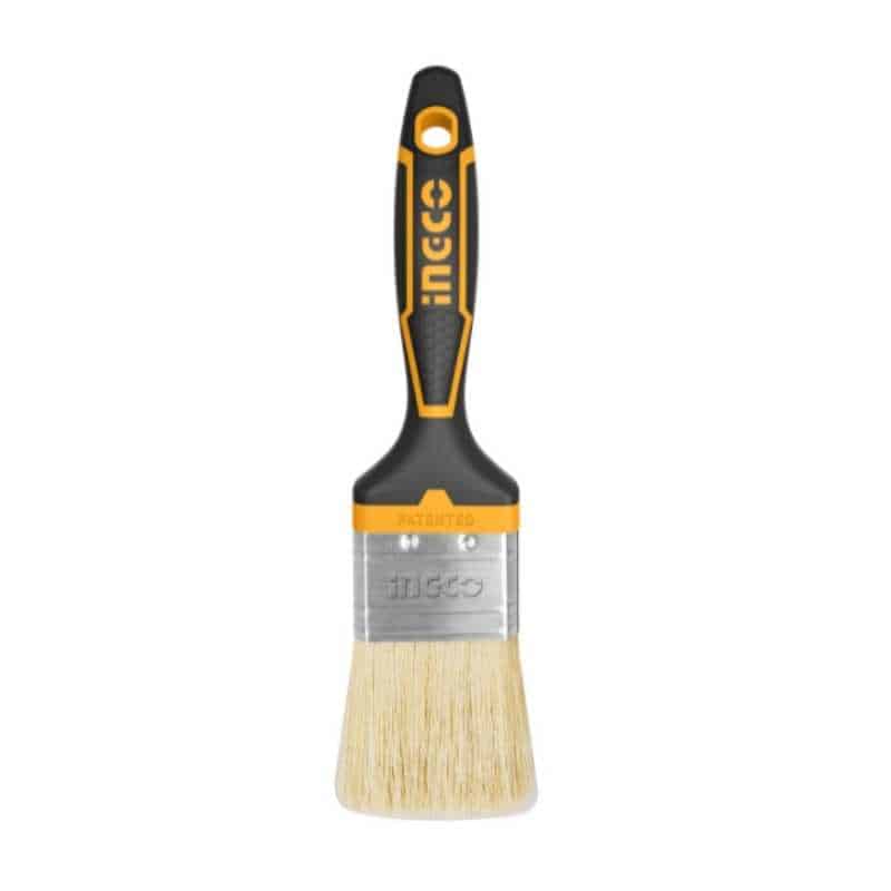 Brocha Ingco CHPTB8703 de 3 pulgadas (75 mm) con cerdas sintéticas, ideal para pinturas base agua