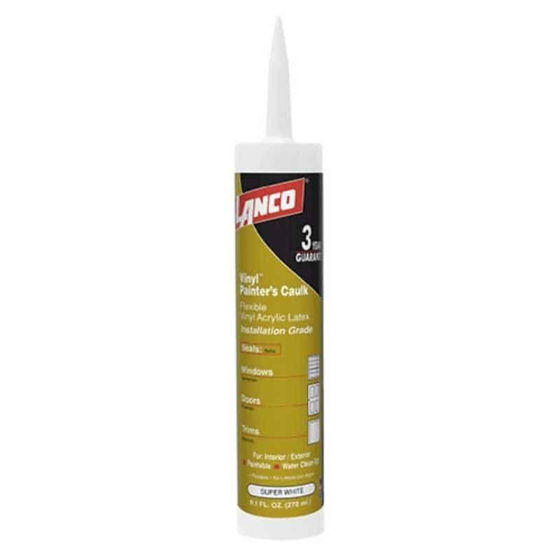 Sellador acrílico Lanco Vinyl Painters blanco invierno para terminaciones.