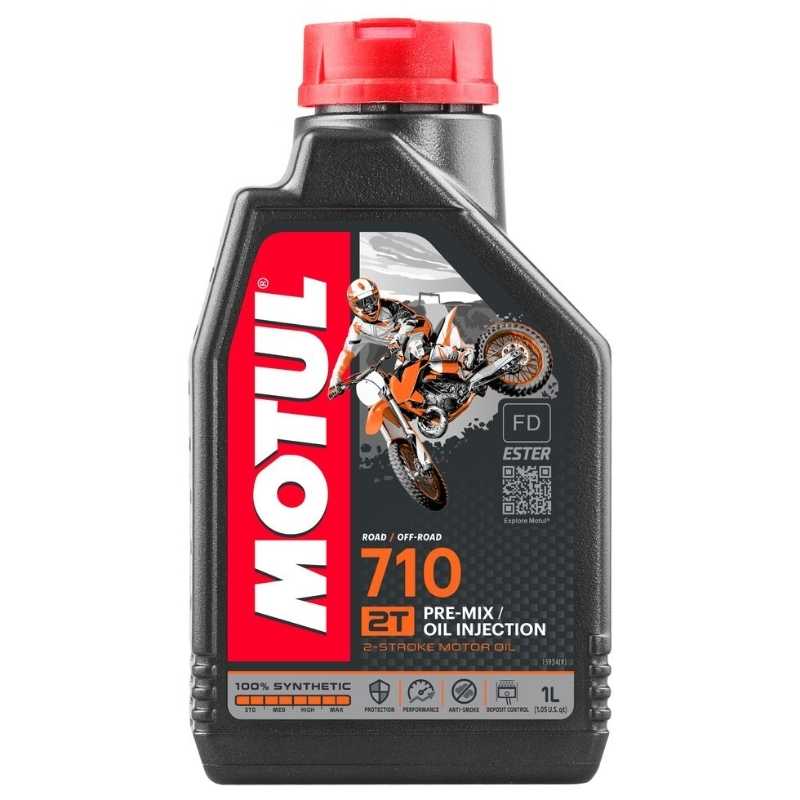 aceite de mezcla Motul 710 2T totalmente sintético para motores de alto rendimiento