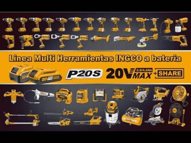 Batería de litio Ingco P20S de 20V y 2Ah (modelo FBLI2001) para herramientas inalámbricas Ingco