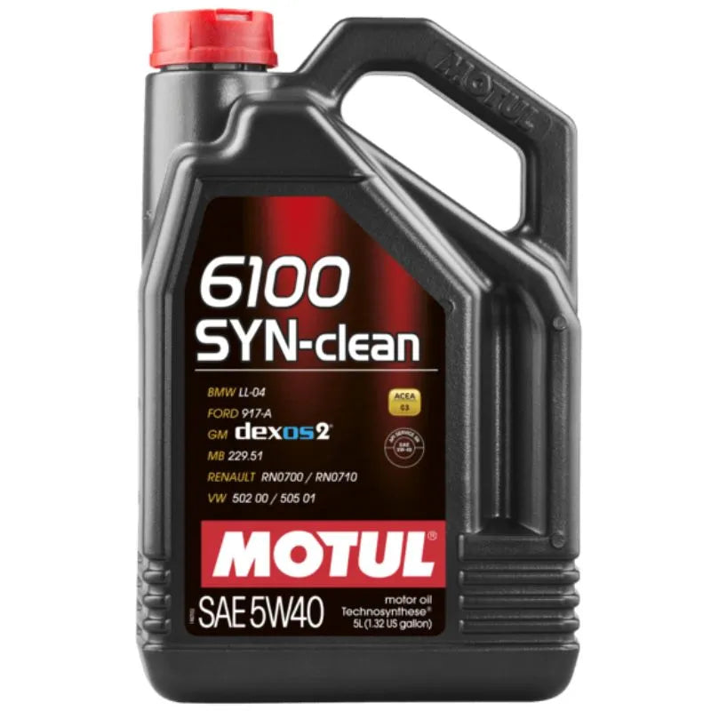 Bidón de 5 litros de aceite de motor semi-sintético Motul 6100 Syn-clean 5W40