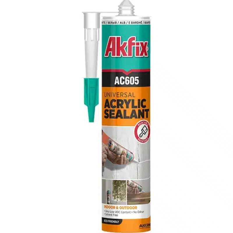 Sellador acrílico, silicona pintable