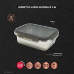 Contenedor hermético Wayu Microsafe de acero inoxidable de 1300 ml