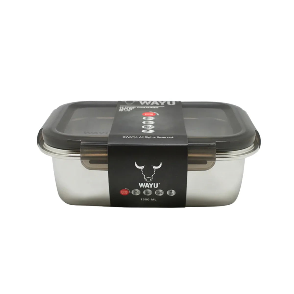 Contenedor hermético Wayu Microsafe de acero inoxidable de 1300 ml