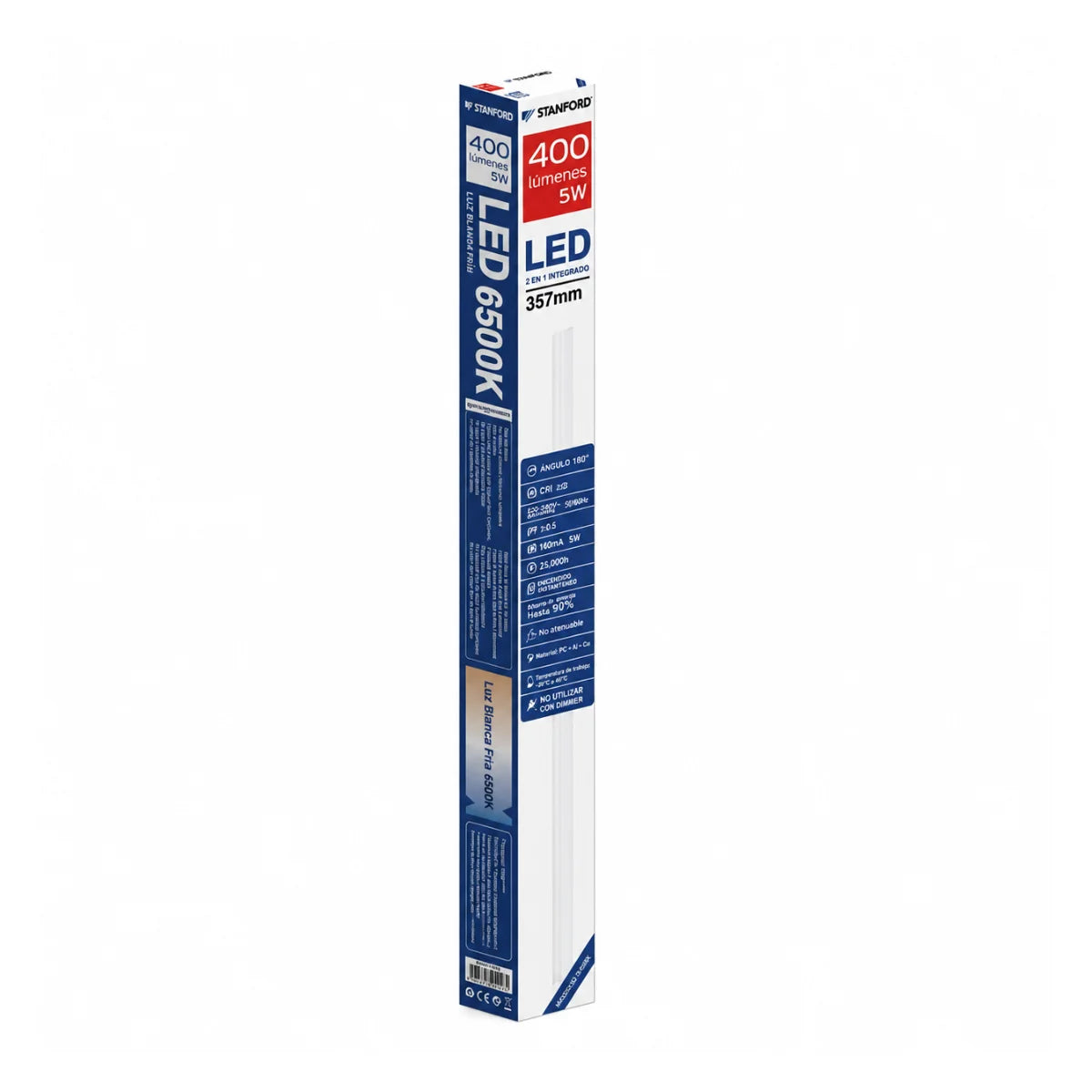 Tubo Led Con Base Integrado T5 6500k 5w 30cm Stanford