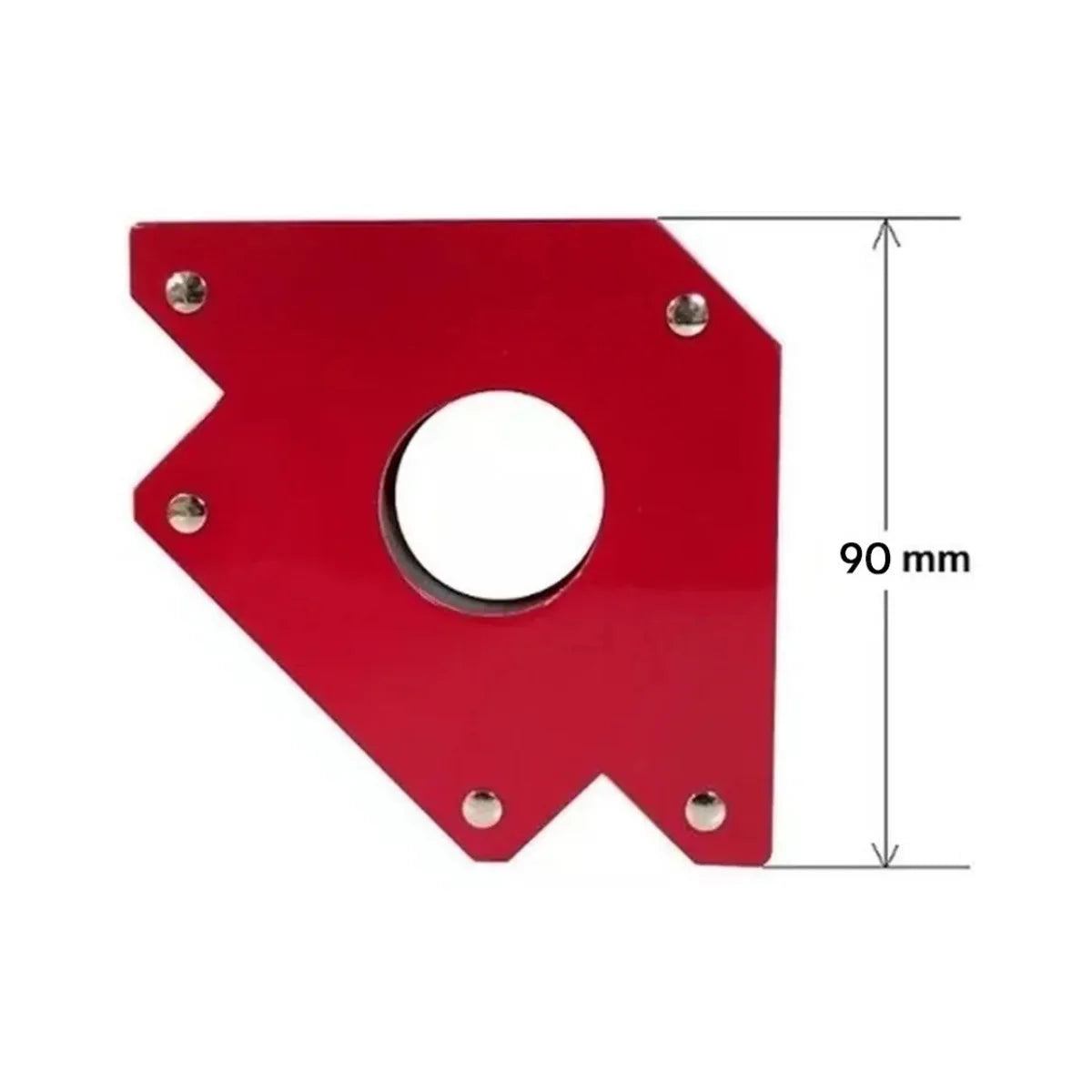 Escuadra magnética de 25 libras para soldar, soporta 11kg, ángulos de 45, 90 y 135 grados, medida 90mm.
