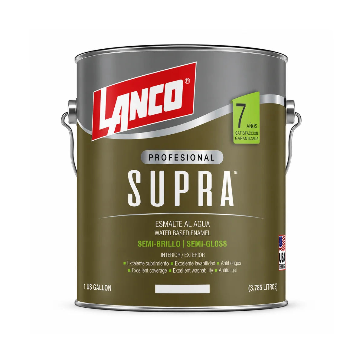 Esmalte al Agua Supra SB Blanco CH4211-4 1 Galón Lanco para interior y exterior
