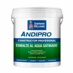 Tineta de Esmalte al Agua Andipro Satinado Blanco de Sherwin Williams, 4 galones