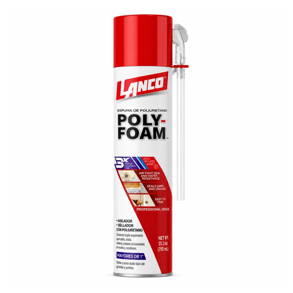 Espuma de poliuretano Poly-Foam Lanco de 750 ml con cánula