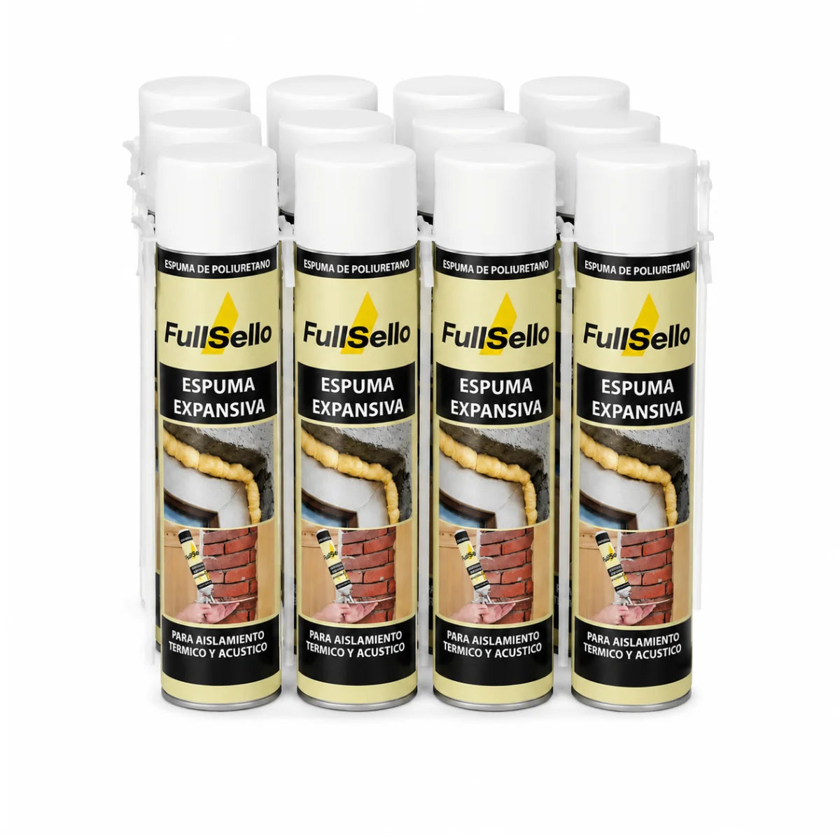 Pack de 12 espumas expansivas de poliuretano Foam-1N de 750 ml
