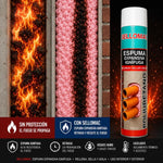 Espuma de poliuretano expansiva ignífuga Sellomac B1 de 750 ml
