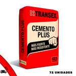 Pallet de cemento Transex Plus 72 unidades de 25 kg, cemento especializado y de fraguado rápido para proyectos de construcción mayorista (Total 1800 kg).