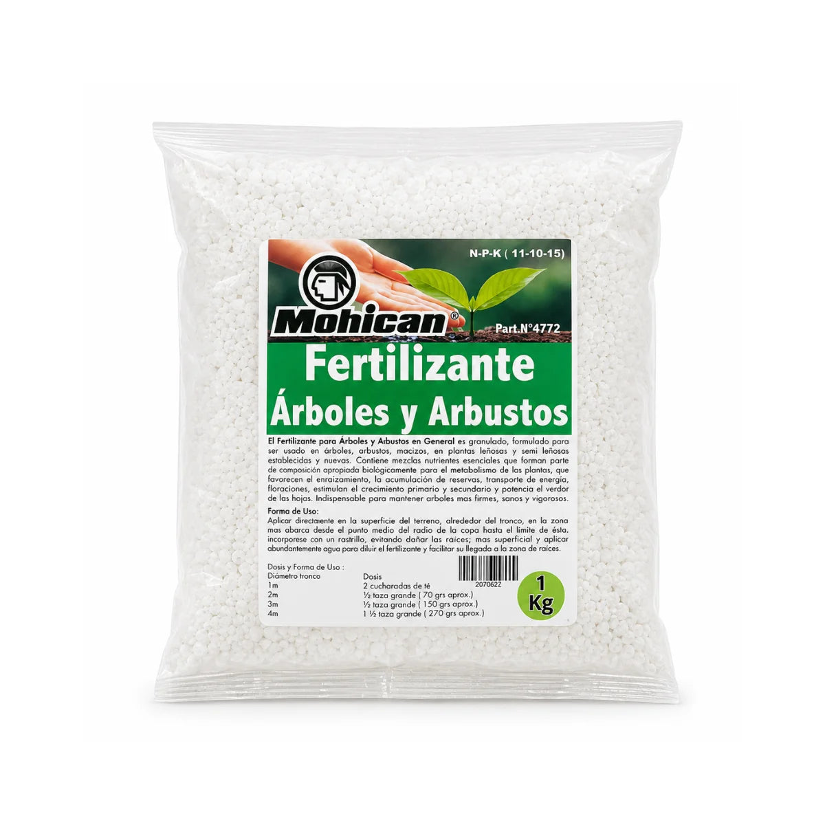 Fertilizante para árboles y arbustos Mohican NPK 11-10-15 1 kg