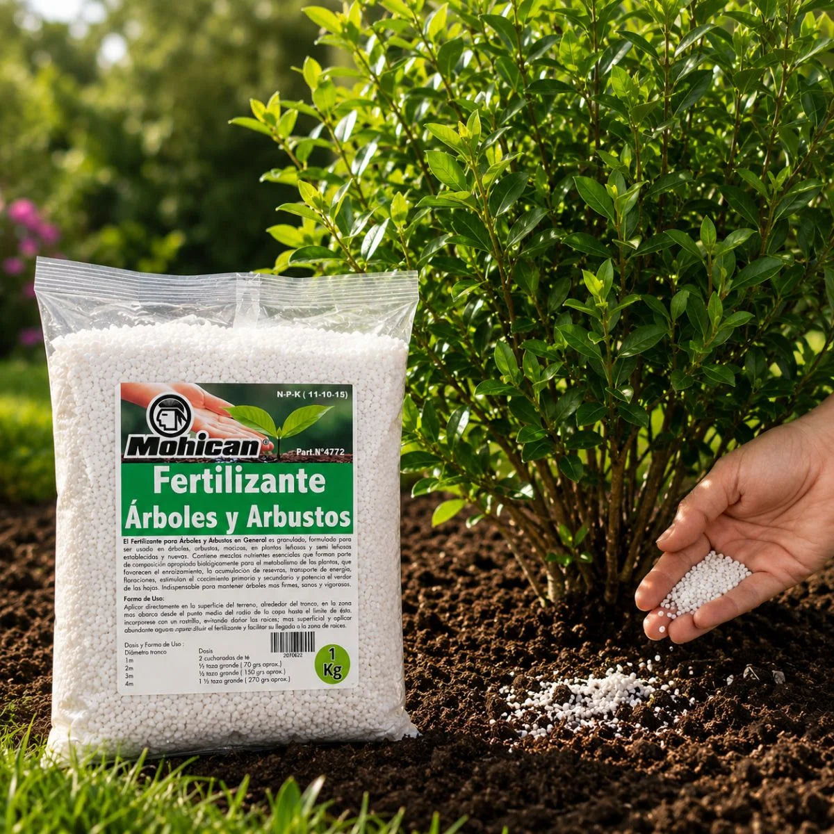 Fertilizante para árboles y arbustos Mohican NPK 11-10-15 1 kg
