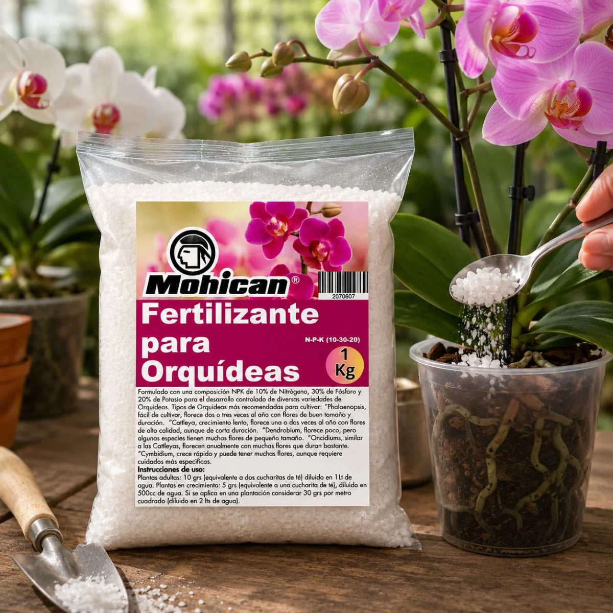 Fertilizante para orquídeas Mohican NPK 10-30-20 1 kg