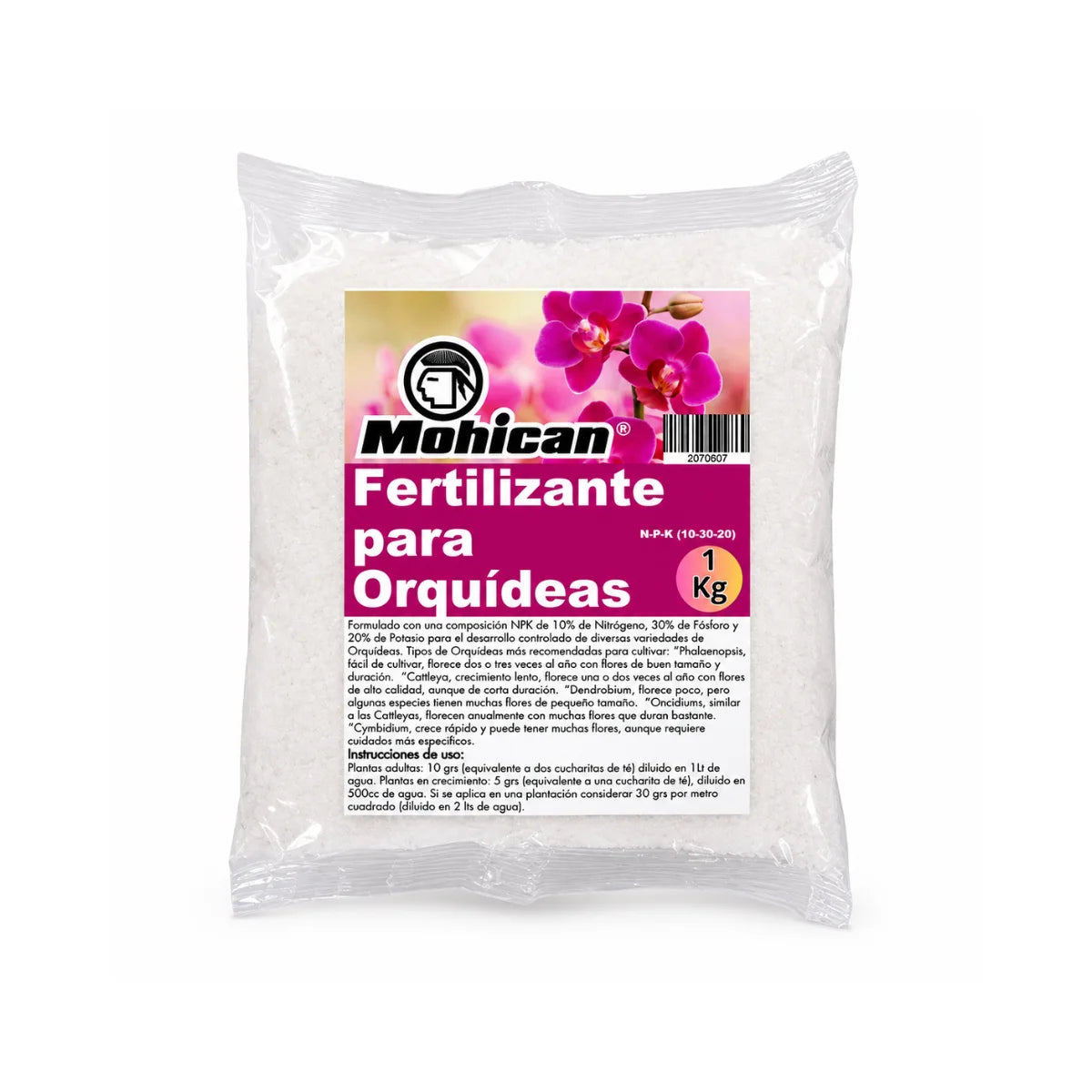 Fertilizante para orquídeas Mohican NPK 10-30-20 1 kg