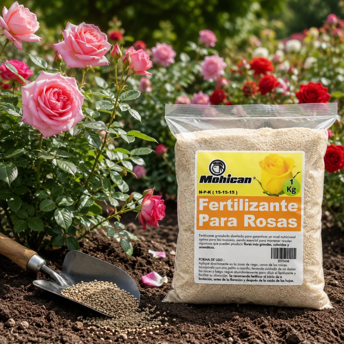 Fertilizante para rosas Mohican NPK 15-15-15 1 kg