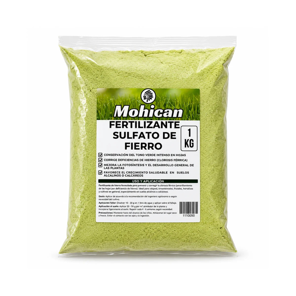 Fertilizante Sulfato de Fierro Mohican bolsa de 1 kg