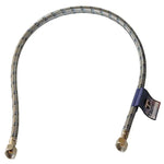 Flexible de agua Taumm de 1/2 pulgada con malla de acero inoxidable.
