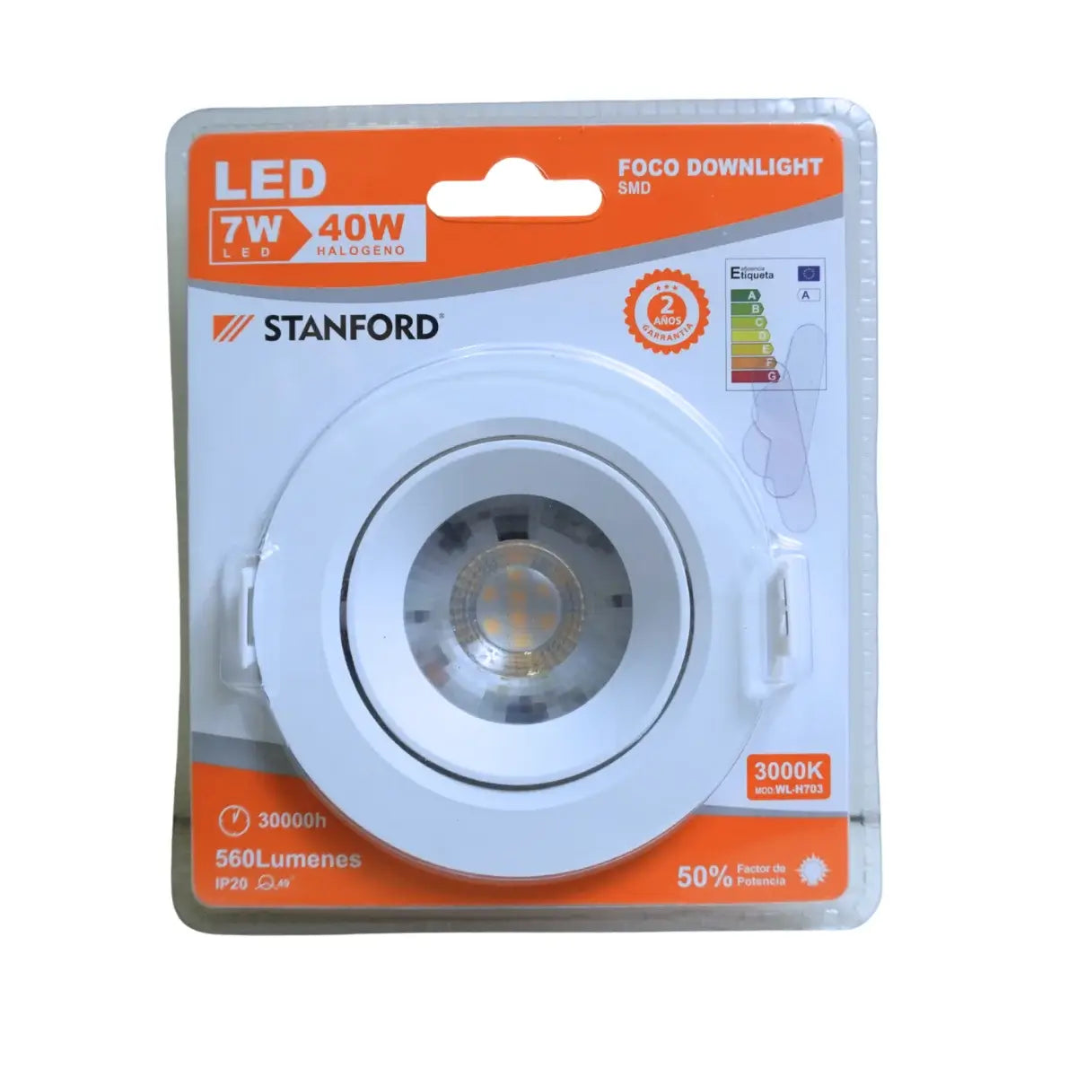 Foco Empotrado Downlight Led Basculante 7W 3000-6500K