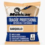 Fragüe fluido Mohican de 1 kg impermeable y antihongos para juntas