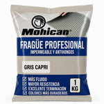 Fragüe fluido Mohican de 1 kg impermeable y antihongos para juntas