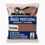Fragüe fluido Mohican de 1 kg impermeable y antihongos para juntas