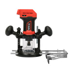 Fresadora inalámbrica marca Yato 18V modelo YT-82194, sistema 2 en 1, incluye batería 4.0Ah y cargador.
