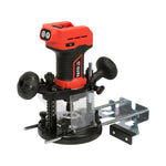 Fresadora inalámbrica marca Yato 18V modelo YT-82194, sistema 2 en 1, incluye batería 4.0Ah y cargador.