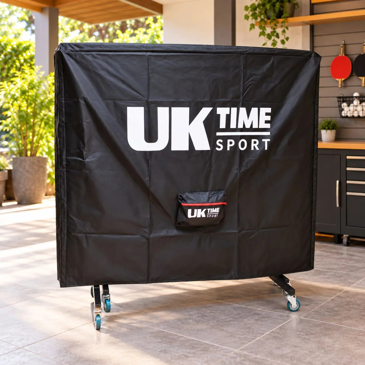 Funda impermeable Uktime para mesa de ping pong con bolsillo