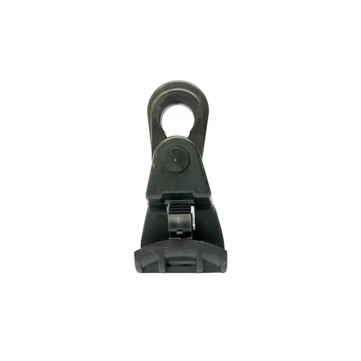 Grapa de suspensión negra para cable aéreo 25-120mm² de distribución eléctrica.