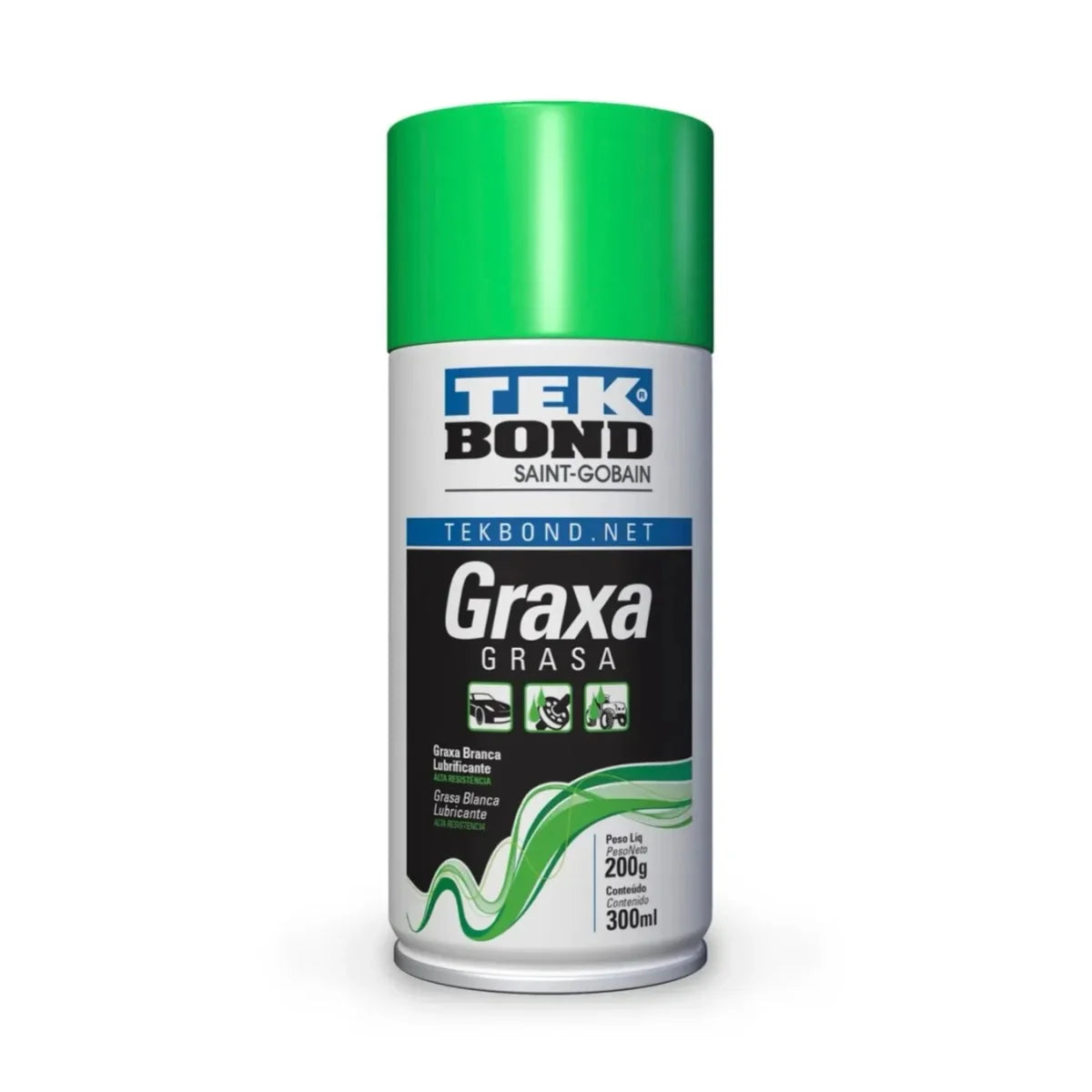spray de 300 ml de Grasa Blanca Multiusos de alta resistencia de la marca Tekbond.
