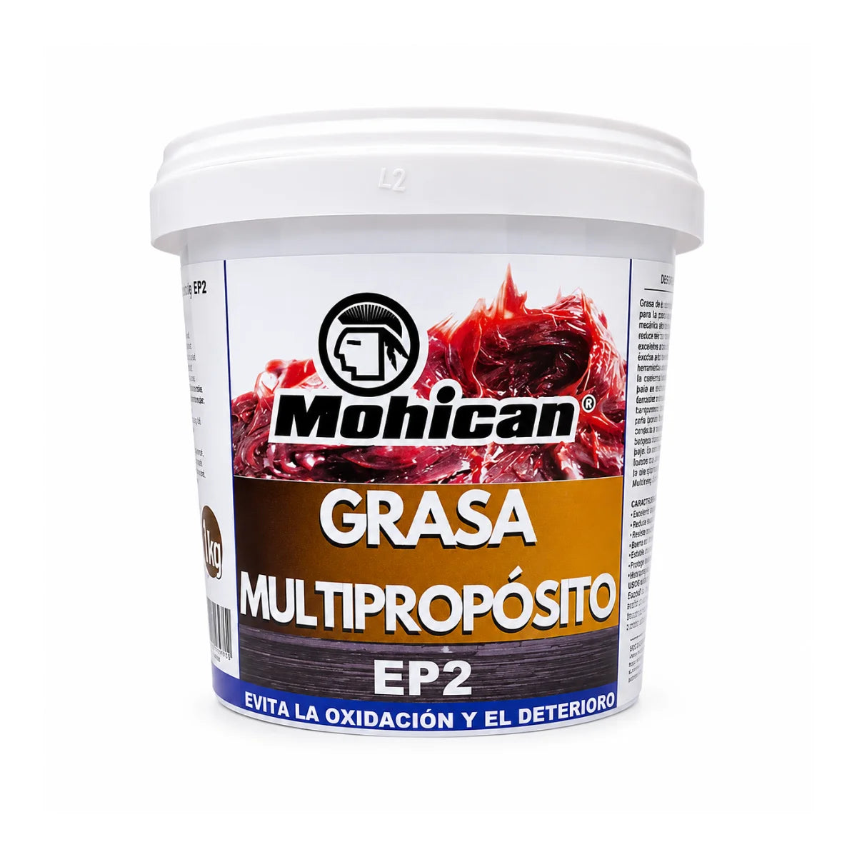 Grasa Lubricante Multipropósito EP2 Mohican 1 Kg