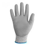 Guante anticortes de trabajo anticorte MultiProtec Flex-1000 gris, apto para pantallas táctiles.