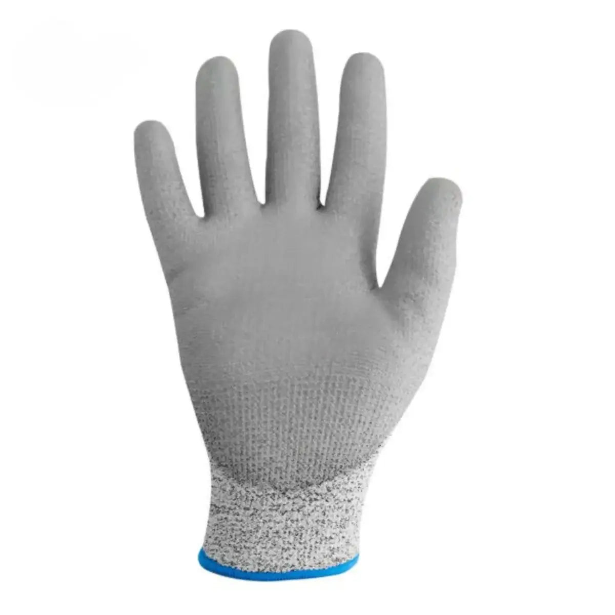 Guante anticortes de trabajo anticorte MultiProtec Flex-1000 gris, apto para pantallas táctiles.