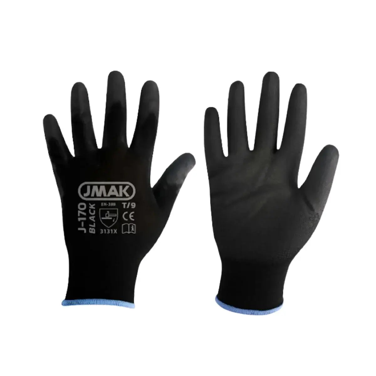 Guantes de seguridad Multiflex J170 con palma recubierta de Poliuretano (PU) gris o negro.